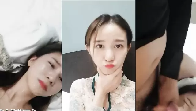 A teen Chinese girl learning to suck a dick